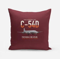 Thumbnail for C-54D Skymaster design on dark red pillow