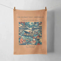 Thumbnail for VINTAGE G4404 - The Market Day Amphibian - Designed Towels design on orange
