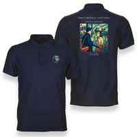 Thumbnail for VINTAGE G4380 - The Farewell Gate Kiss - Double-Side Polo T-Shirt design on navyblue