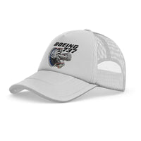 Thumbnail for Boeing 737+Text & CFM LEAP-1 Engine trucker cap - white