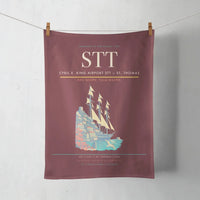 Thumbnail for Cyril E. King Airport (STT) design on dark red towel