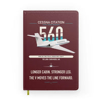 Thumbnail for Cessna Citation 560 - Citation V design on dark red notebook