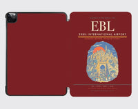 Thumbnail for Erbil International Airport (EBL) design on dark red ipad tablet case
