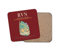 Thumbnail for Rovaniemi Airport (RVN) design on dark red 1 piece coaster