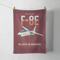 Thumbnail for F-8E Crusader design on dark red towel