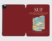 Thumbnail for Lamezia Terme International Airport (SUF) design on dark red ipad tablet case