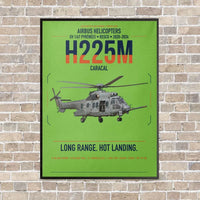 Thumbnail for Airbus Helicopters H225M Caracal vertical canvas print - framed - light green background