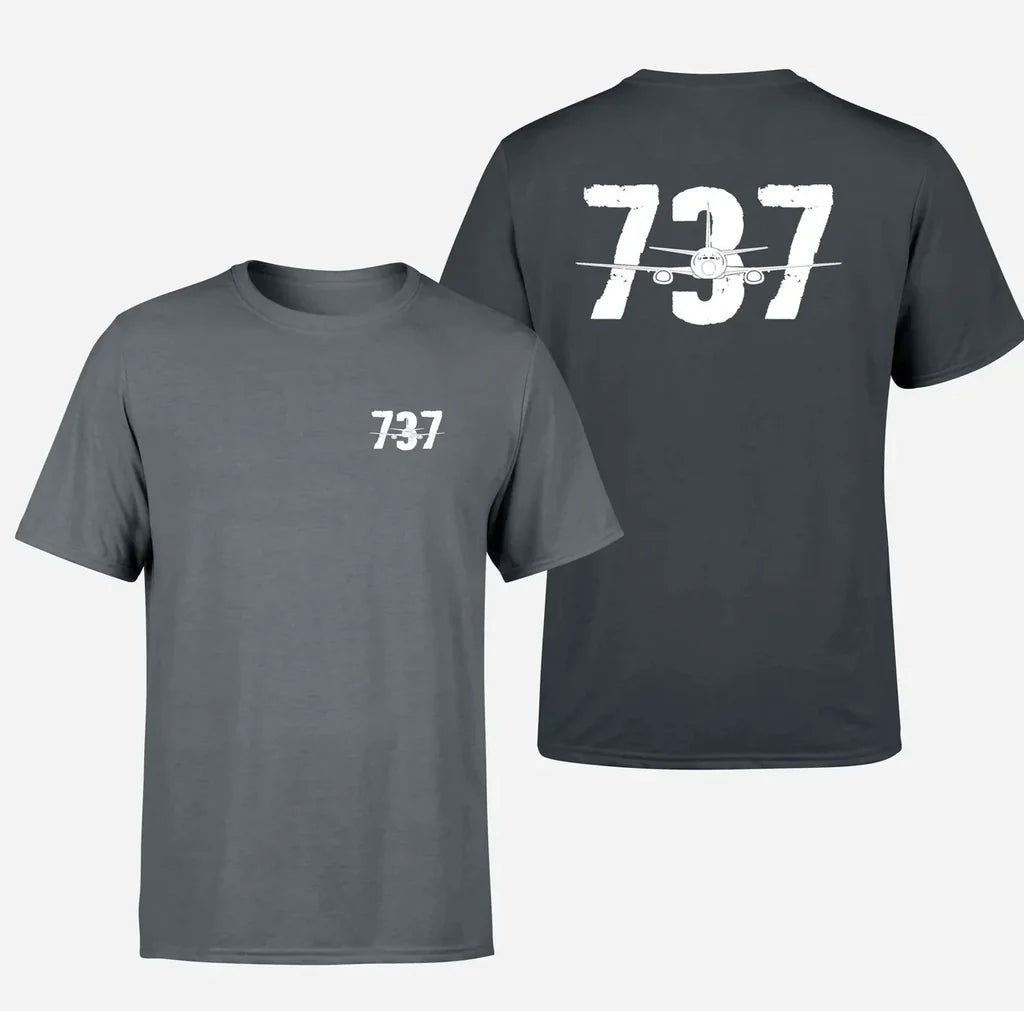 Boeing 737 Designed Designed Double-Side T-Shirts - view 12