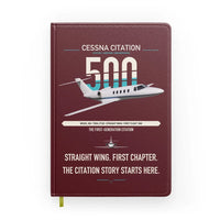 Thumbnail for Cessna Citation 500 - Citation I design on dark red notebook