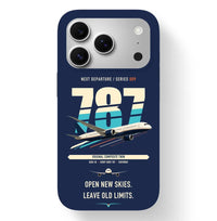 Thumbnail for Boeing 787-8 Dreamliner design on navy blue magsafe iphone case