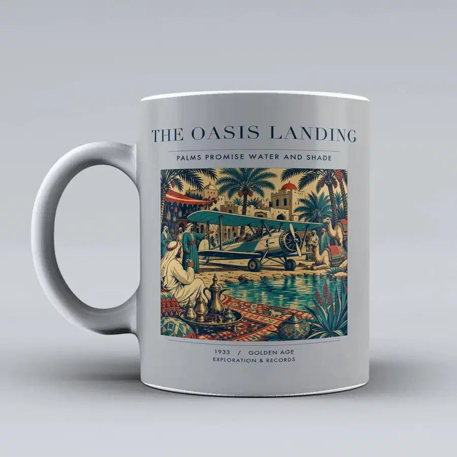 VINTAGE G4331 - The Oasis Landing - Ceramic Mug design on lightgray