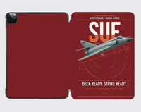 Thumbnail for Dassault Super Étendard design on dark red ipad tablet case