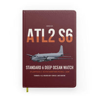 Thumbnail for Atlantique 2 Standard 6 design on dark red notebook