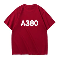 Thumbnail for A380 Flat Text Designed Relax Fit T-Shirts - view 12