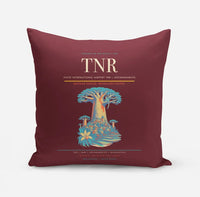 Thumbnail for Ivato International Airport (TNR) design on dark red pillow