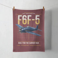 Thumbnail for F6F-5 Hellcat design on dark red towel