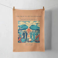 Thumbnail for VINTAGE G4385 - The Prop To Jet Handshake - Designed Towels design on orange