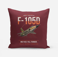 Thumbnail for F-105D Thunderchief design on dark red pillow