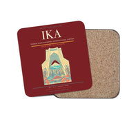 Thumbnail for Tehran Imam Khomeini International Airport (IKA) design on dark red 1 piece coaster