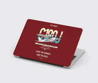 Thumbnail for Cessna 180J Skywagon design on dark red MacBook case