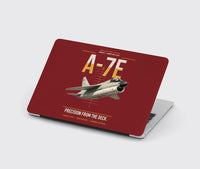 Thumbnail for A-7E Corsair II design on dark red MacBook case