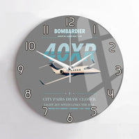 Thumbnail for Bombardier Learjet 40XR design on gray no frame wall clock