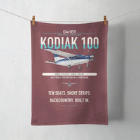 Thumbnail for Daher Kodiak 100 Series III design on dark red towel