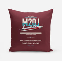 Thumbnail for Mooney M20J 201 design on dark red pillow