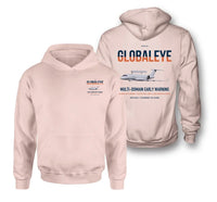 Thumbnail for Saab GlobalEye design on pink double-side hoodie, double-side print