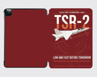Thumbnail for BAC TSR-2 design on dark red ipad tablet case