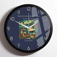 Thumbnail for VINTAGE G4055 - The Flying Boat Era - Designed Wall Clocks design on navyblue framed