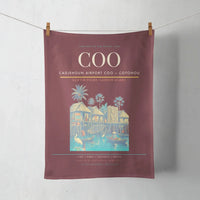 Thumbnail for Cadjehoun Airport (COO) design on dark red towel