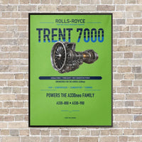 Thumbnail for TRENT 7000 vertical canvas print - framed - light green background