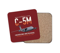 Thumbnail for C-5M Super Galaxy design on dark red 1 piece coaster