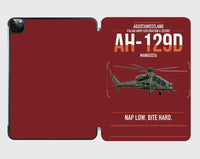 Thumbnail for AgustaWestland AH-129D Mangusta design on dark red ipad tablet case