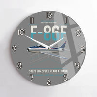 Thumbnail for F-86F Sabre design on gray no frame wall clock