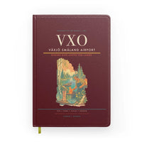 Thumbnail for Växjö Småland Airport (VXO) design on dark red notebook