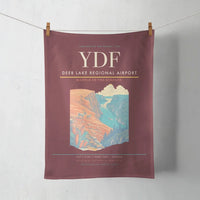 Thumbnail for Deer Lake Regional Airport (YDF) design on dark red towel