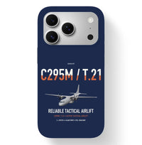 Thumbnail for Airbus C295M T.21 design on navy blue magsafe iphone case, for iPhone 17 Pro