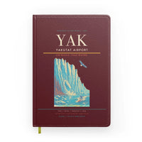 Thumbnail for Yakutat Airport (YAK) design on dark red notebook
