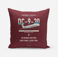 Thumbnail for McDonnell Douglas DC-9-30 design on dark red pillow