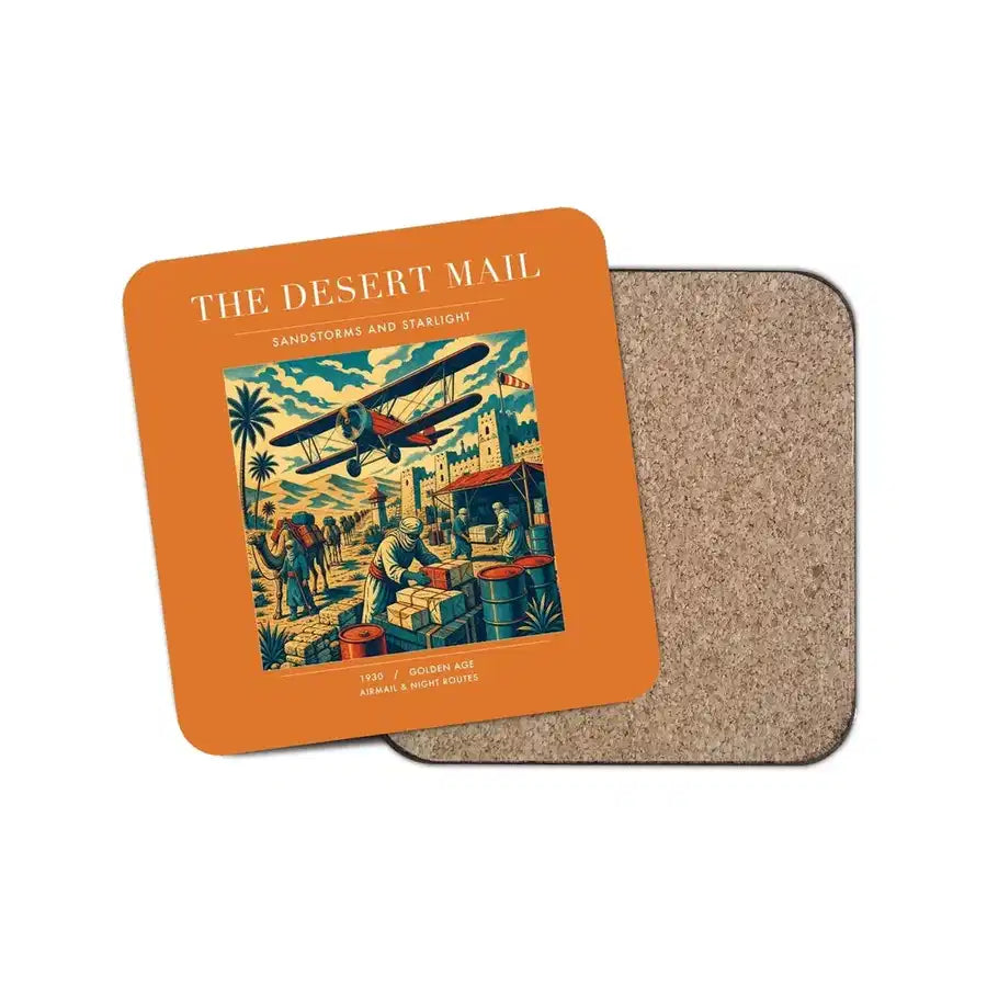 The Desert Mail - Designed Coasters design on orange 1-piece