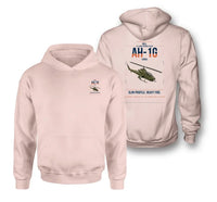 Thumbnail for Bell AH-1G Cobra design on pink double-side hoodie, double-side print