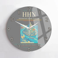 Thumbnail for Frankfurt-Hahn Airport (HHN) design on gray no frame wall clock