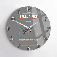 Thumbnail for Leonardo CH-149 Cormorant design on gray no frame wall clock