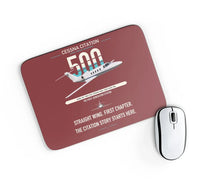 Thumbnail for Cessna Citation 500 - Citation I design on dark red rectangle mouse pad