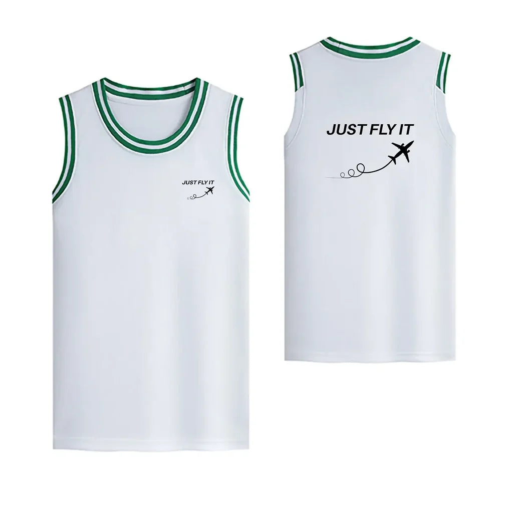 Just Fly It Designed Basketball Style Sports Tank Tops - view 12