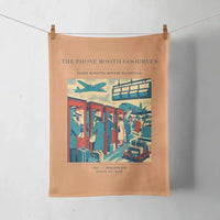Thumbnail for VINTAGE G4382 - The Phone Booth Goodbyes - Designed Towels design on orange