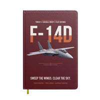 Thumbnail for F-14D Tomcat Sweep The Wings Clear The Sky design on dark red notebook
