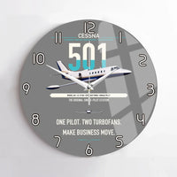 Thumbnail for Cessna 501 Citation I SP design on gray no frame wall clock
